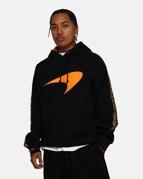 Mitchell & Ness X McLaren X Culture Kings Las Vegas Collection Big Logo Fleece Hoodie Black Taped Seams