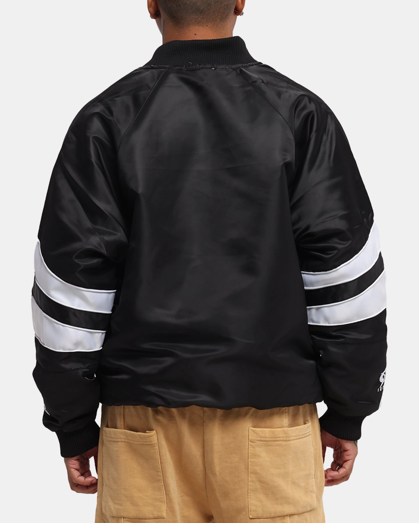 cloudy Carre Rally Panelled Bomber Jacket Black