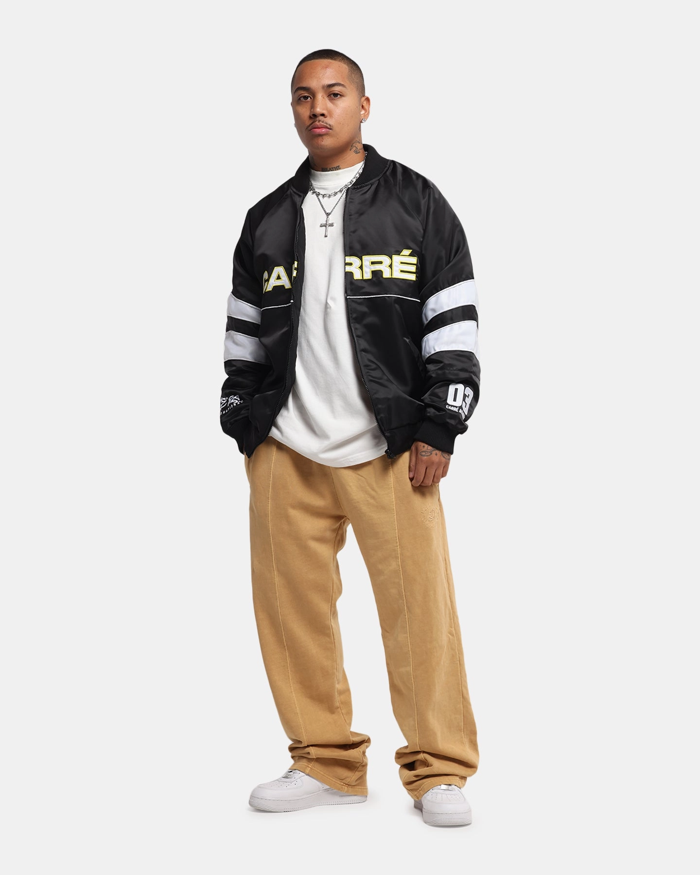 doctors Carre Rally Panelled Bomber Jacket Black