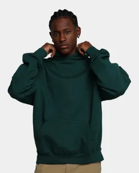 MNML Everyday Hoodie Green Rollaway Collar Feature Present