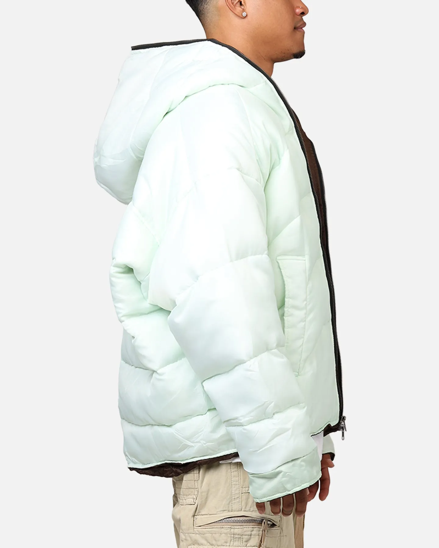 MNML Reversible Full Zip Puffer Jacket Mint Grade