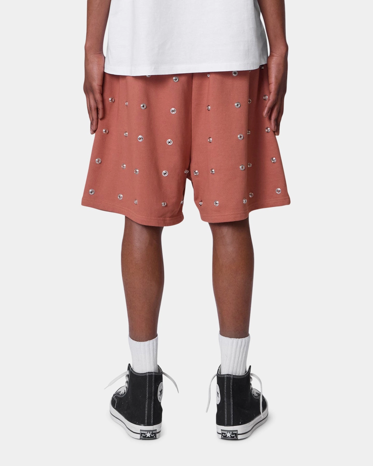 MNML All Over Button Shorts Rust first day of school Golf Apparel