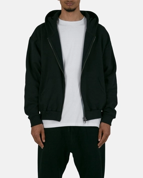 design MNML Basic Zip Up Hoodie Black
