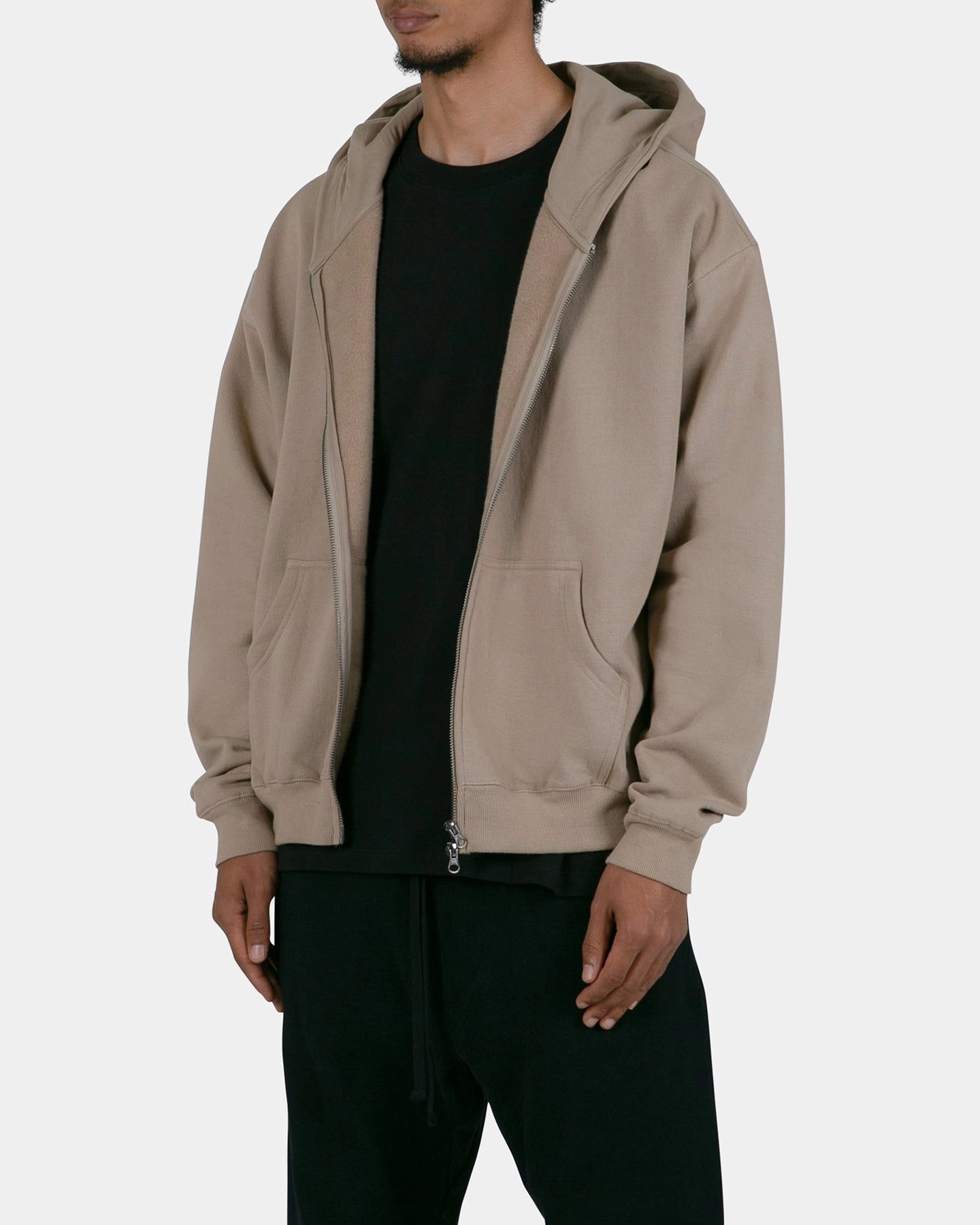 Reflective Safety Details MNML Basic Zip Up Hoodie Earth