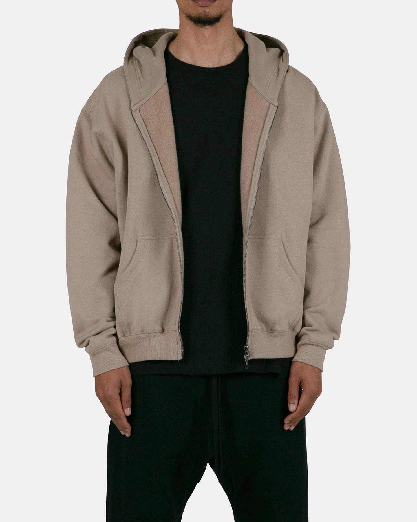 MNML Basic Zip Up Hoodie Earth Sophisticated Soft inner layer