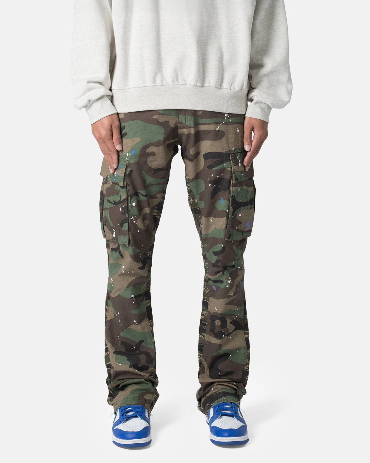 Neutral Style MNML Bootcut Cargo Pants Camo