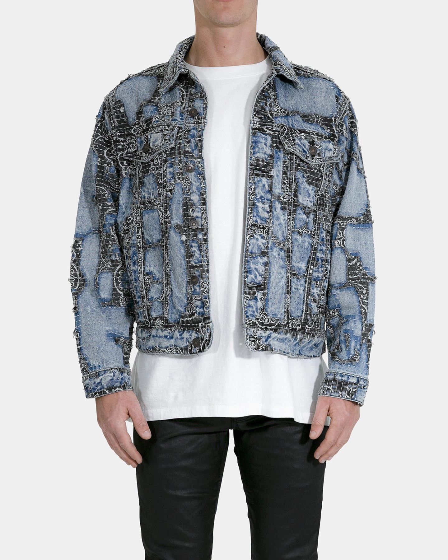Envision MNML Boro Paisley Trucker Jacket Blue/Black