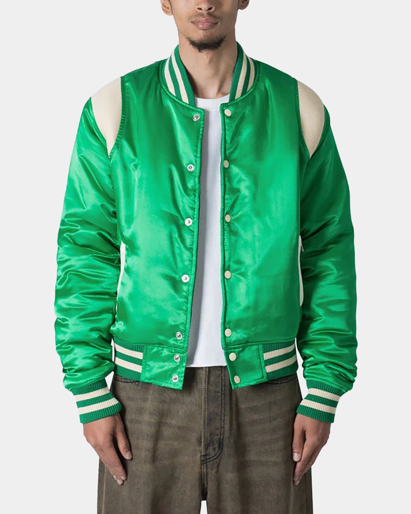 Waterproof Shell Rugged Comfort MNML Classic Varsity Jacket Green