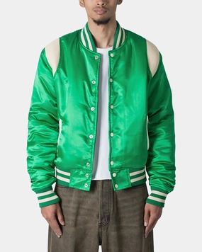 Waterproof Shell Rugged Comfort MNML Classic Varsity Jacket Green