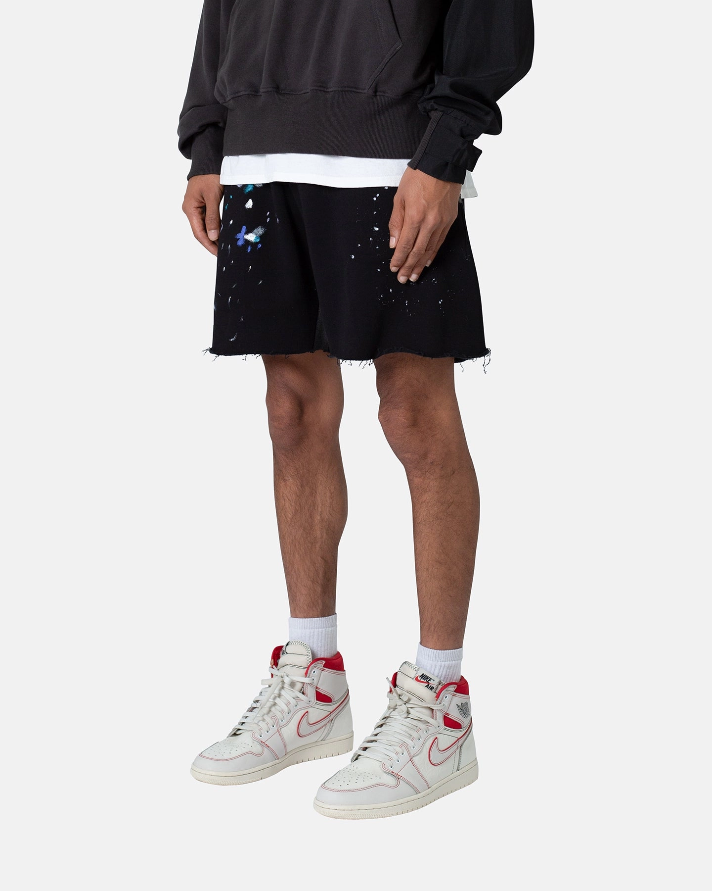 cool tones MNML Contrast Paneled Sweatshorts Black