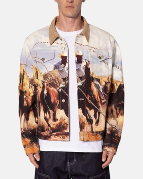 Low Profile MNML Cowboy Print Trucker Jacket Multi