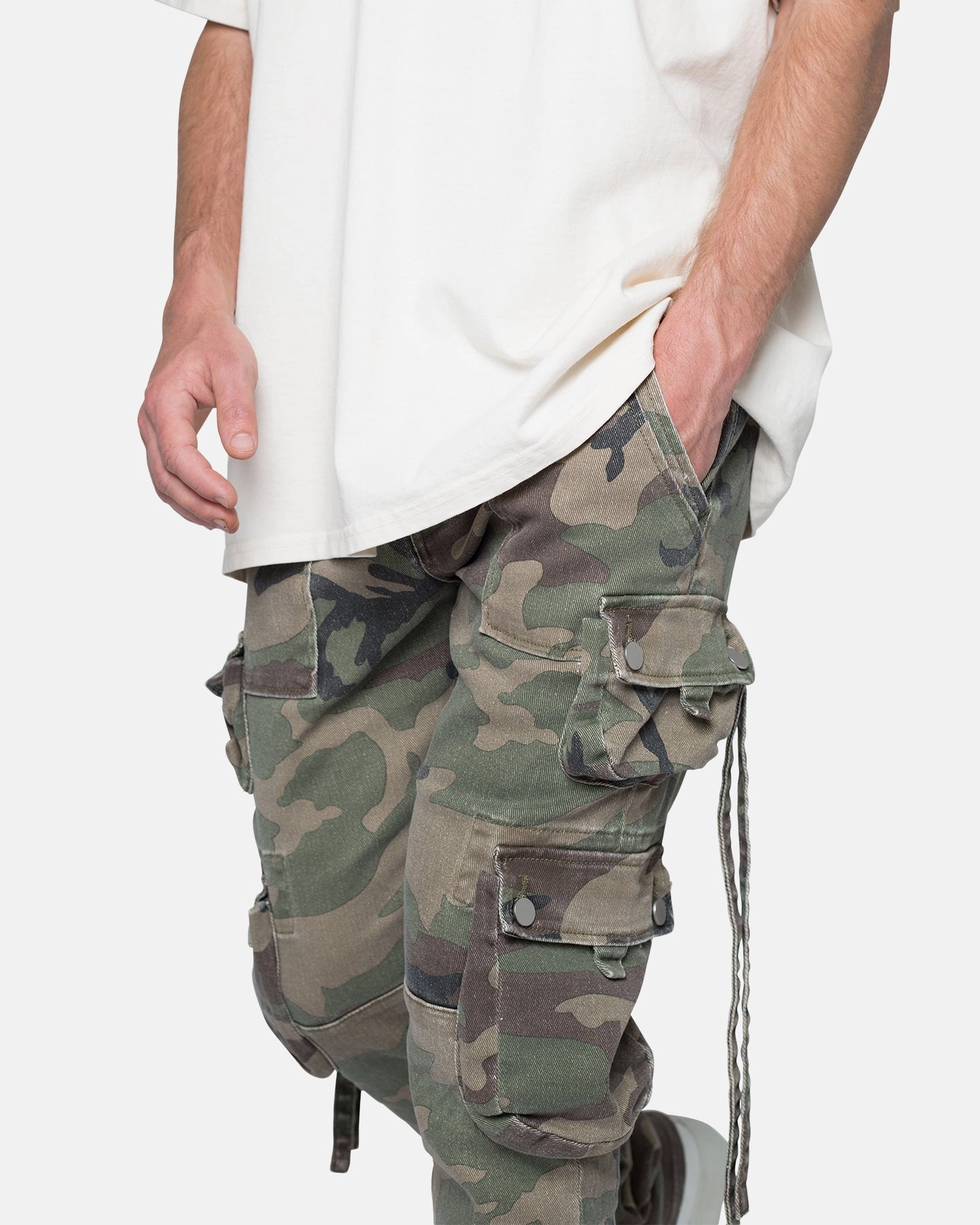 MNML D152 Cargo Pants Woodland Camo Casual Wear