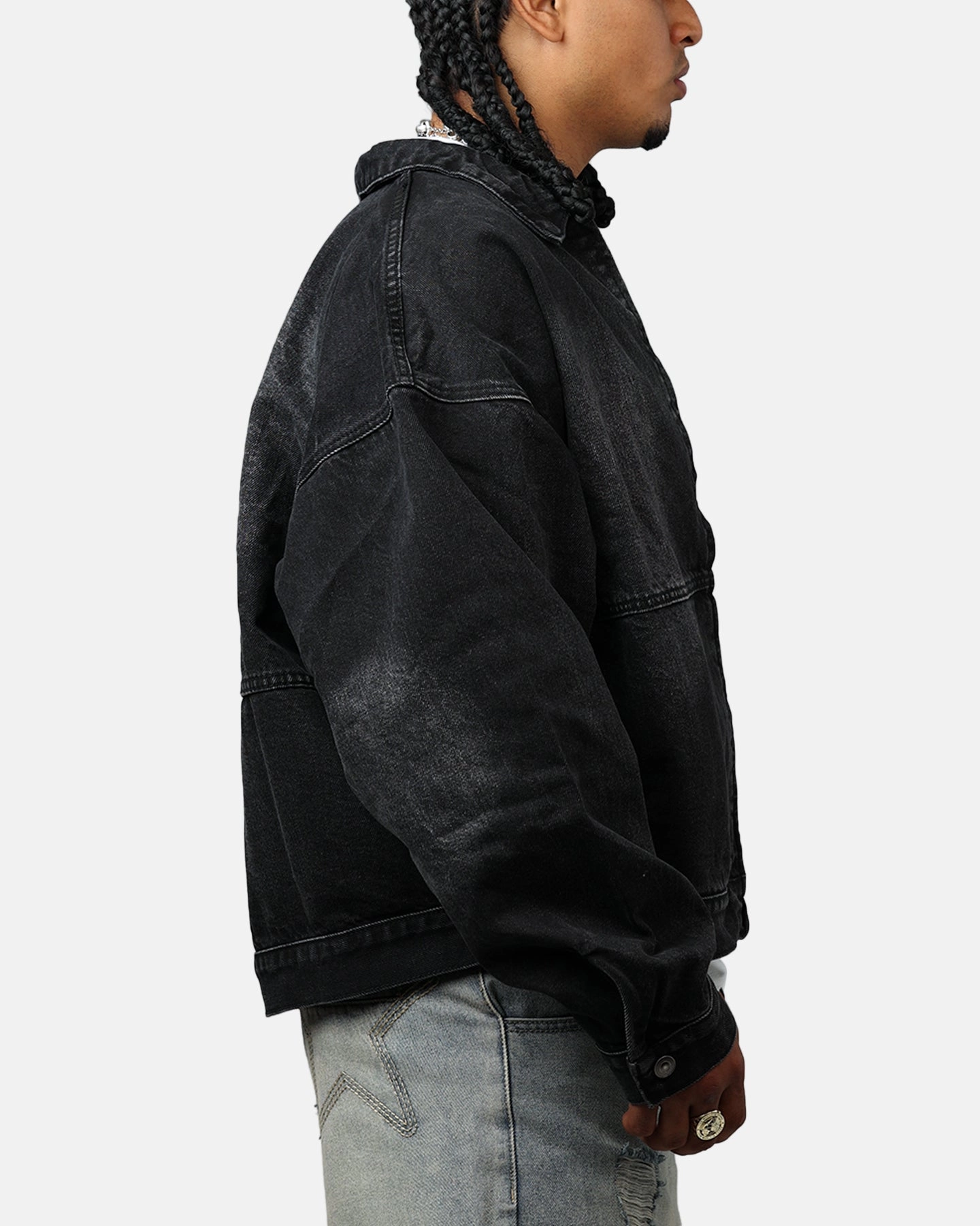MNML Denim Choir Coat Washed Black hunters