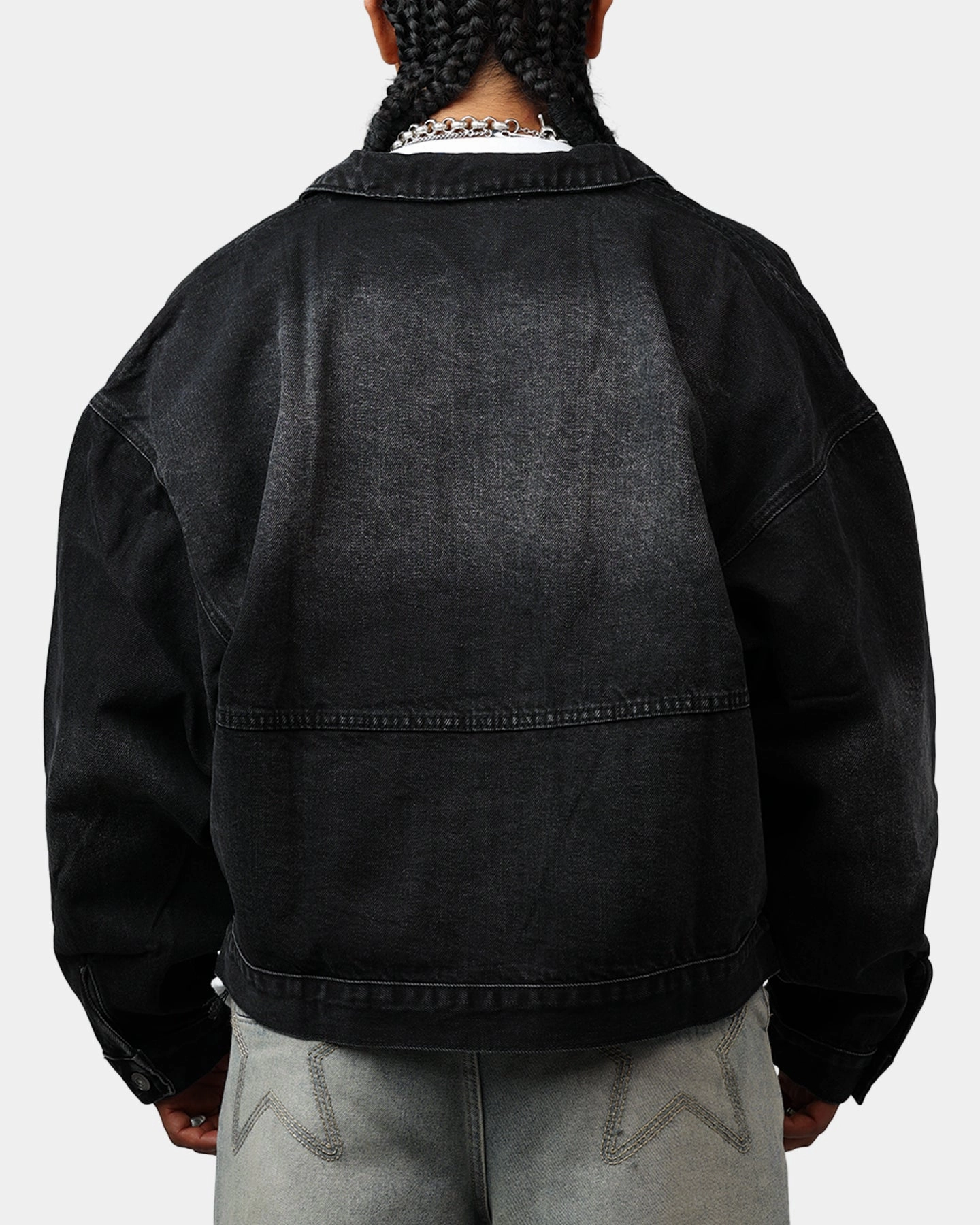MNML Denim Choir Coat Washed Black Construct thermal
