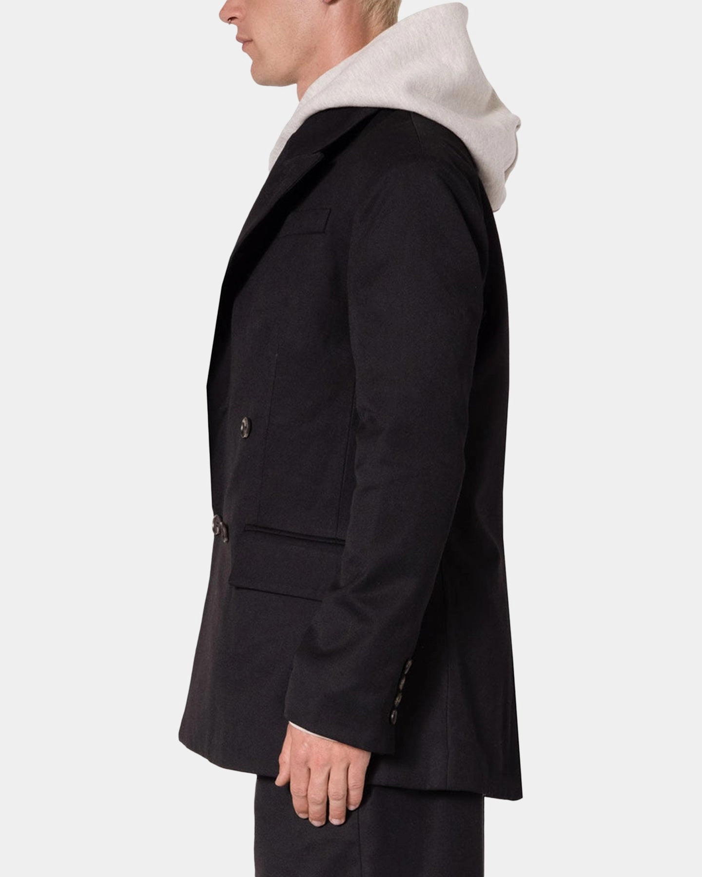 MNML Double Breasted Suit Jacket Black UV-protection visibility