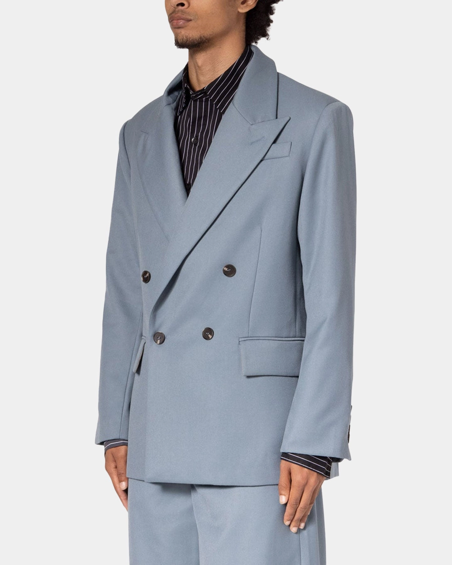 Adore MNML Double Breasted Suit Jacket Teal