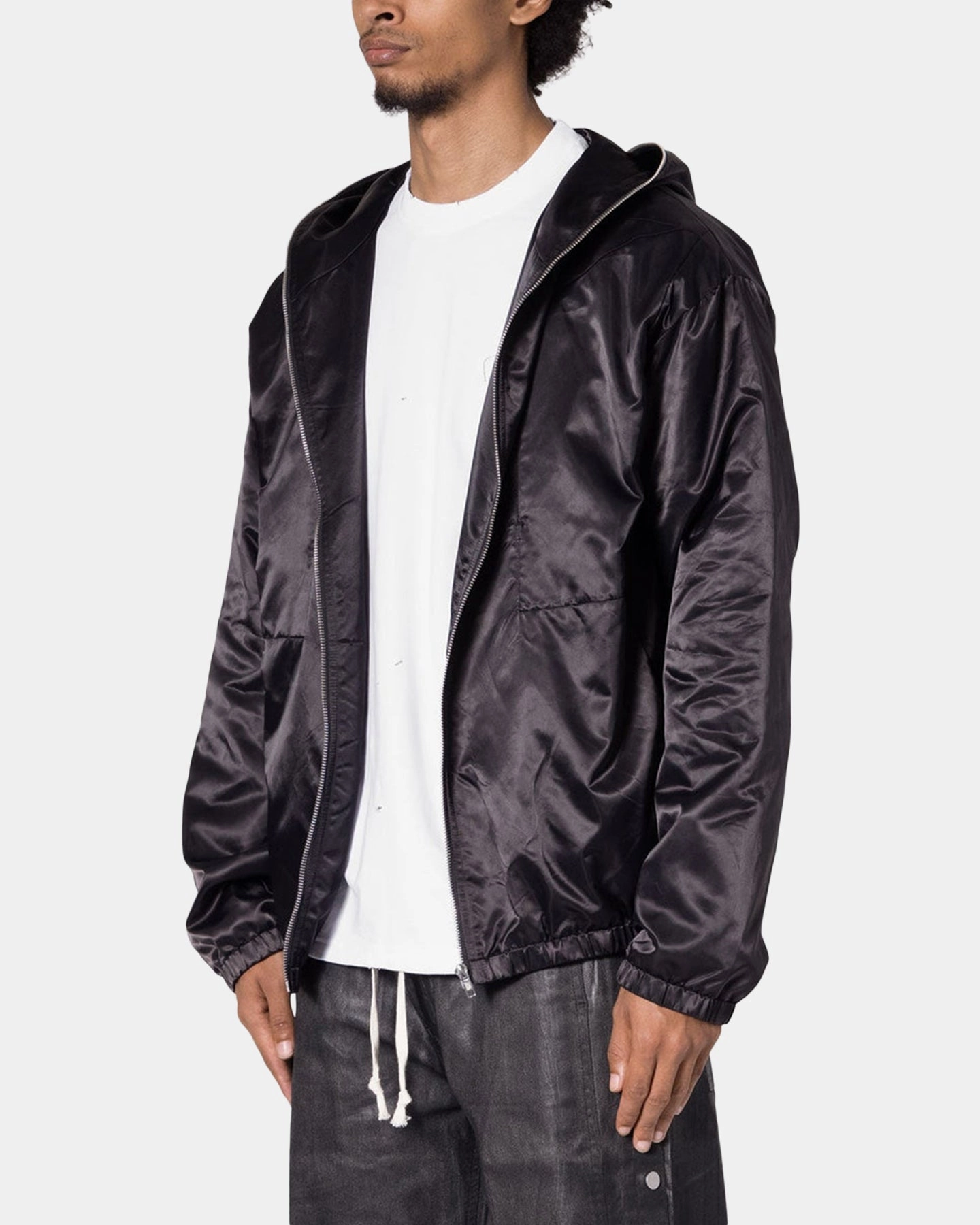 Weather Ease MNML Full Zip Paneled Fight Jacket Black