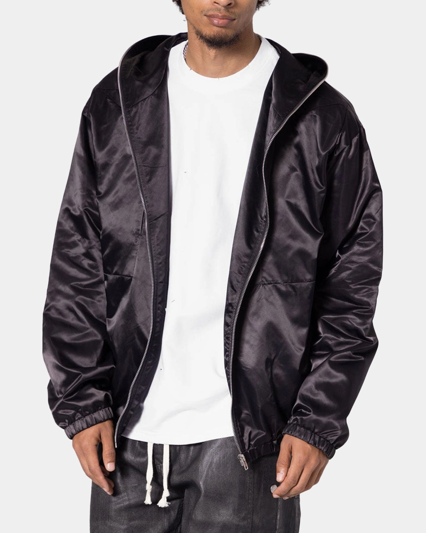 MNML Full Zip Paneled Fight Jacket Black High-Performance Wear