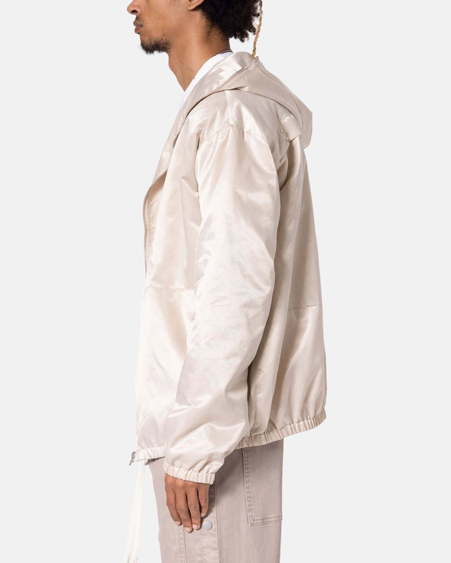 MNML Full Zip Paneled Fight Jacket Stone Alternative Weekend Vibe