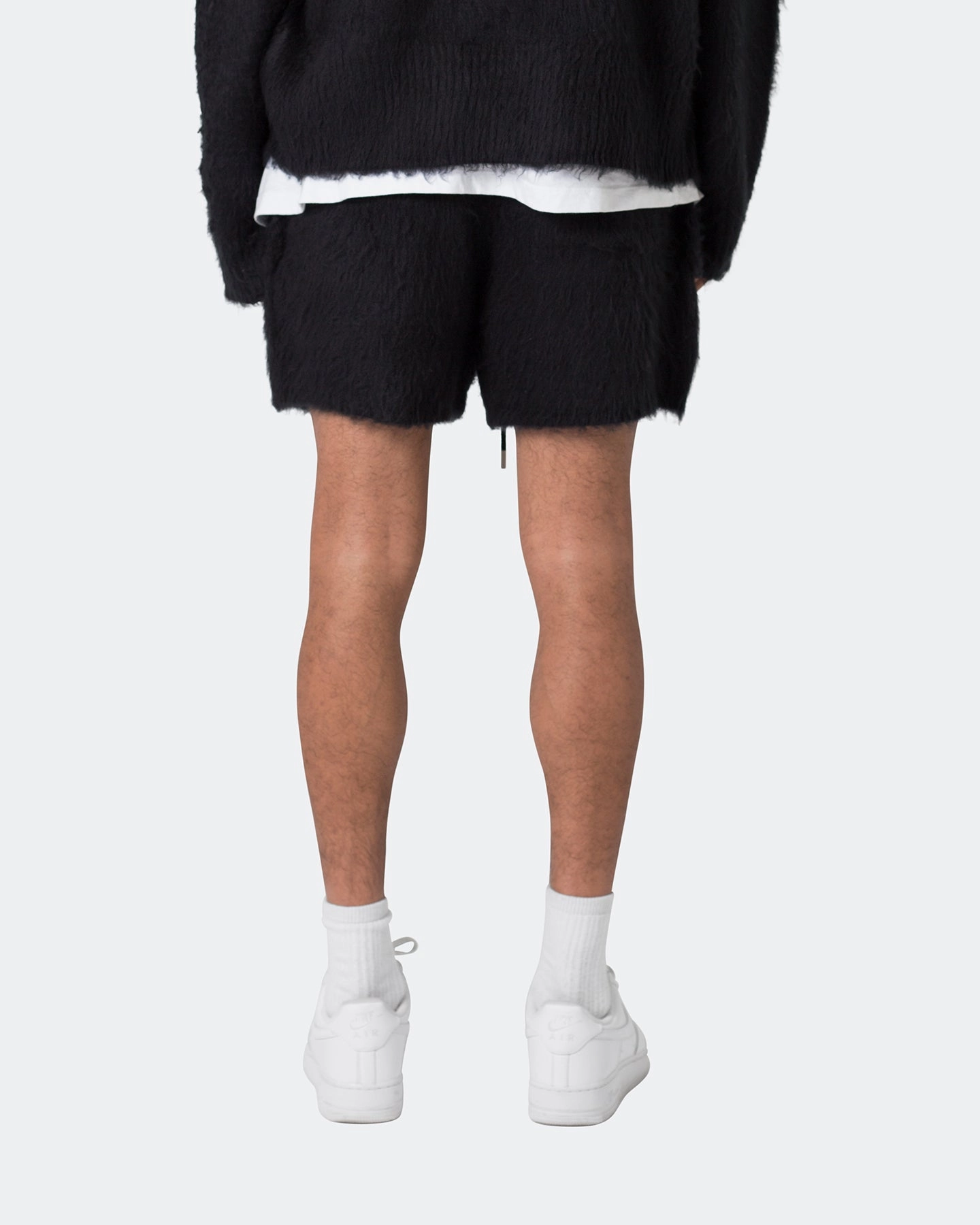 HypoallergenicLining Comfort waistband MNML Fuzzy Sweat Shorts Black