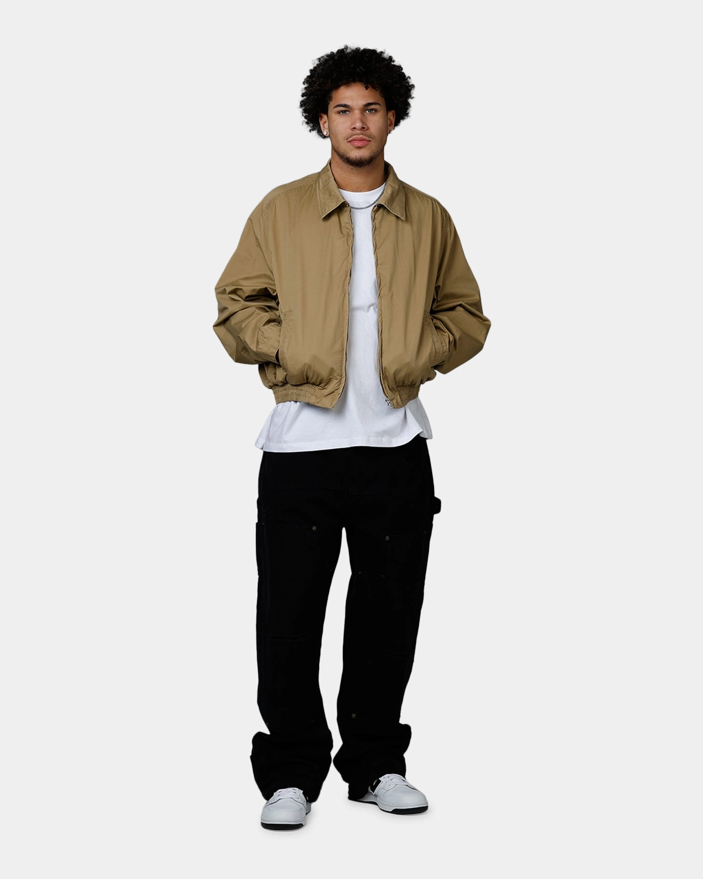 MNML Grandpa's Bomber Jacket Tan Casual Smart