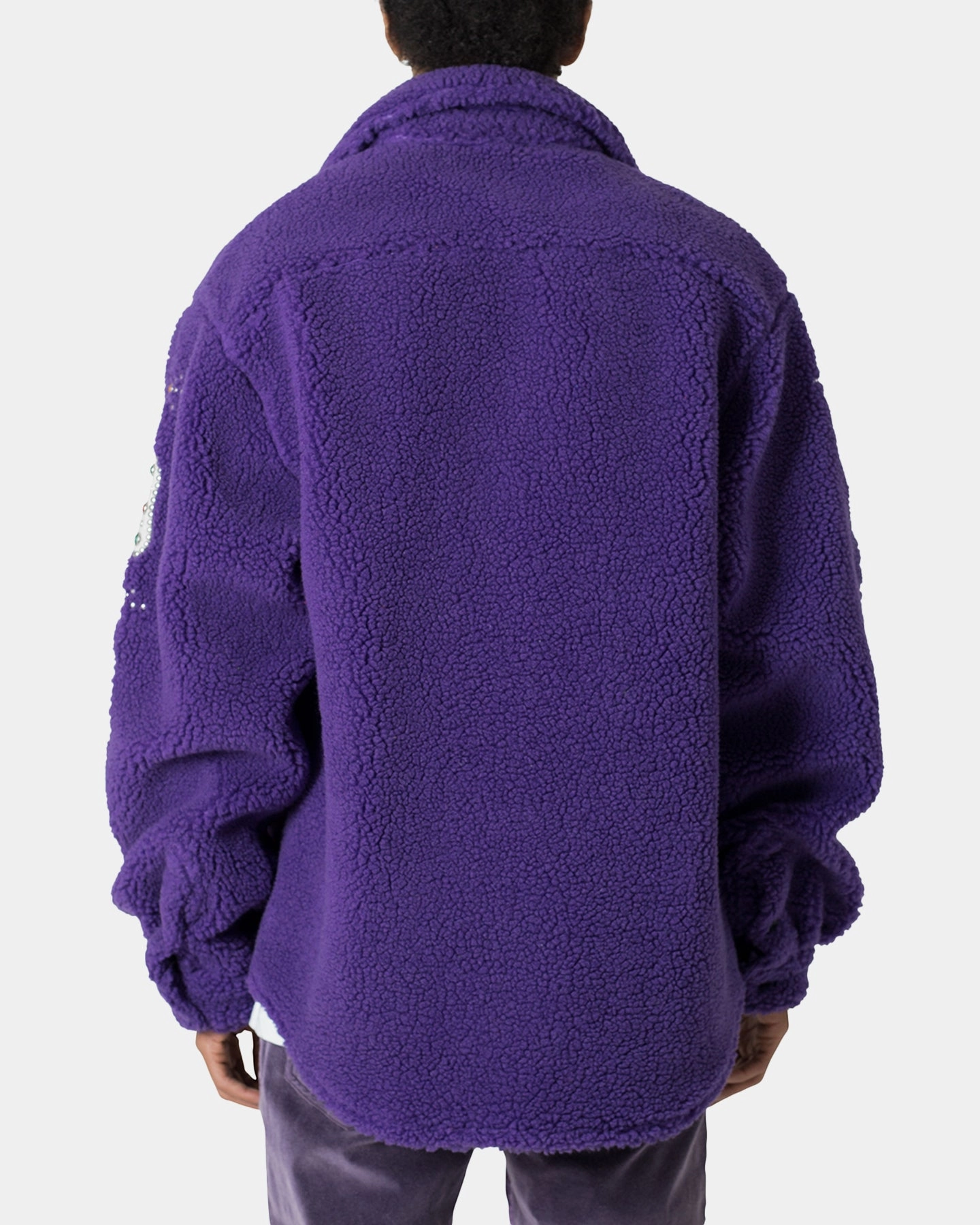MNML Jewel Sherpa Jacket Purple graduation Loose-fit