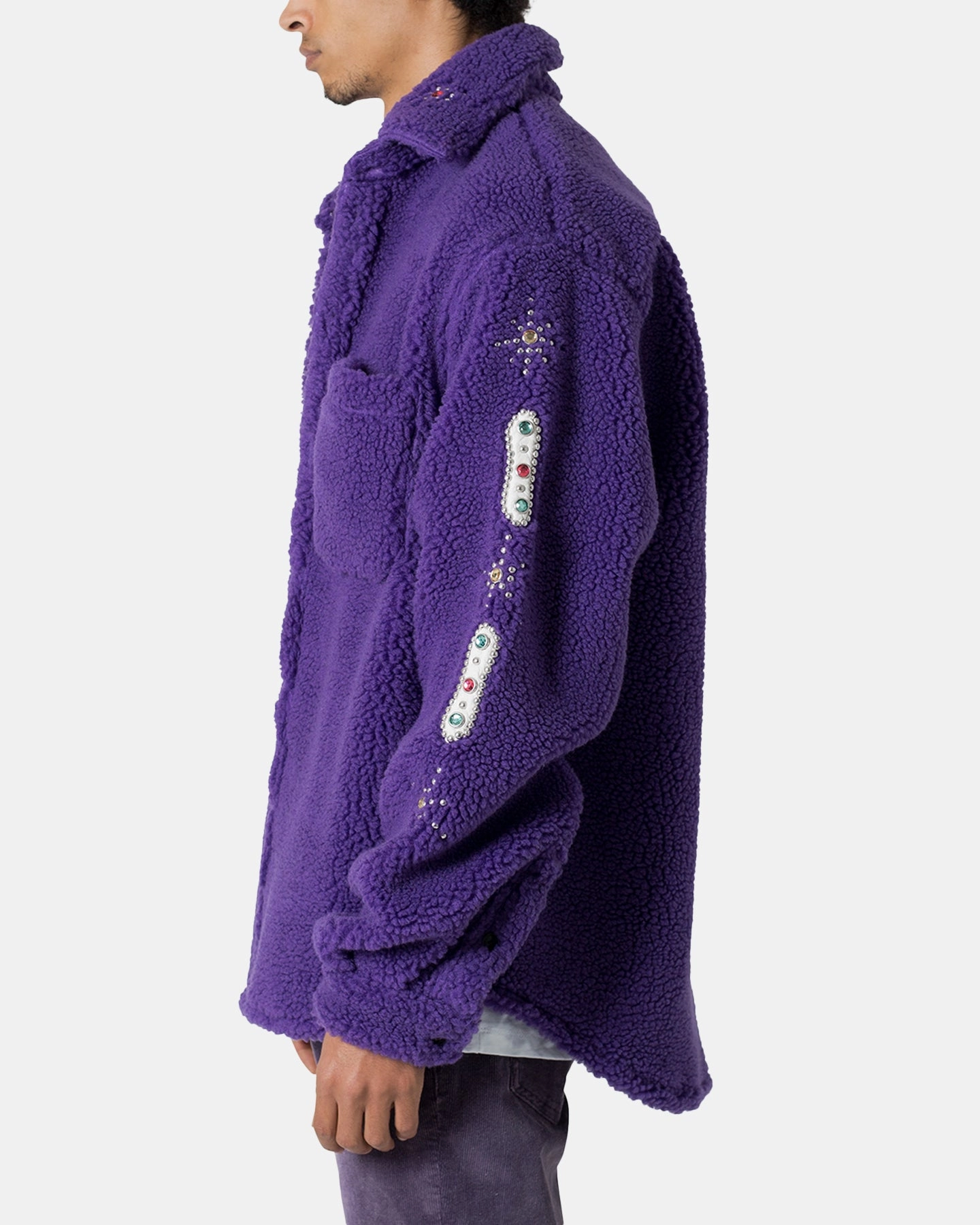 cultural festival Polyfill Layer Integration MNML Jewel Sherpa Jacket Purple
