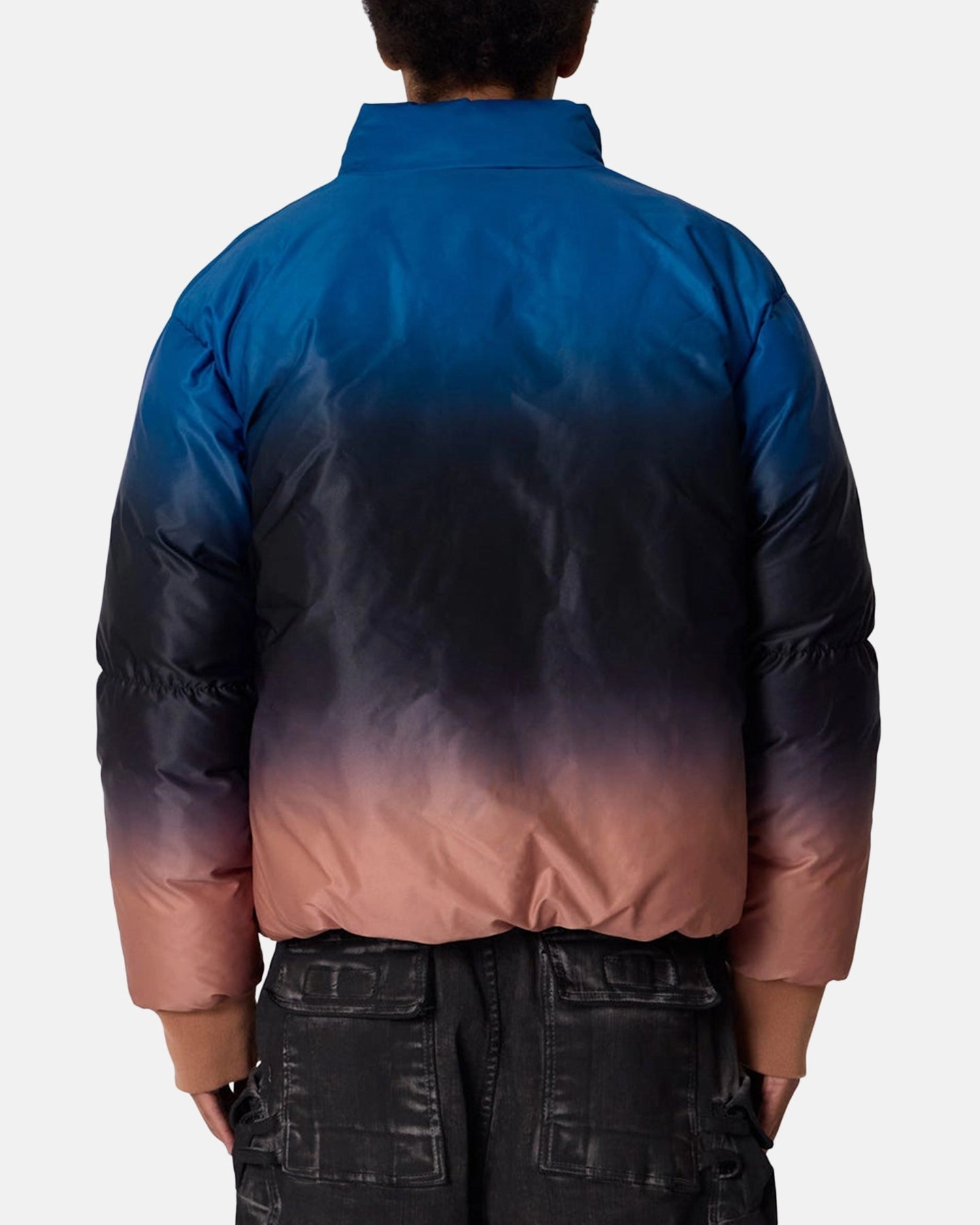 MNML Jupiter Ombre Puffer Jacket Blue/Pink sailors AdjustableCuffs