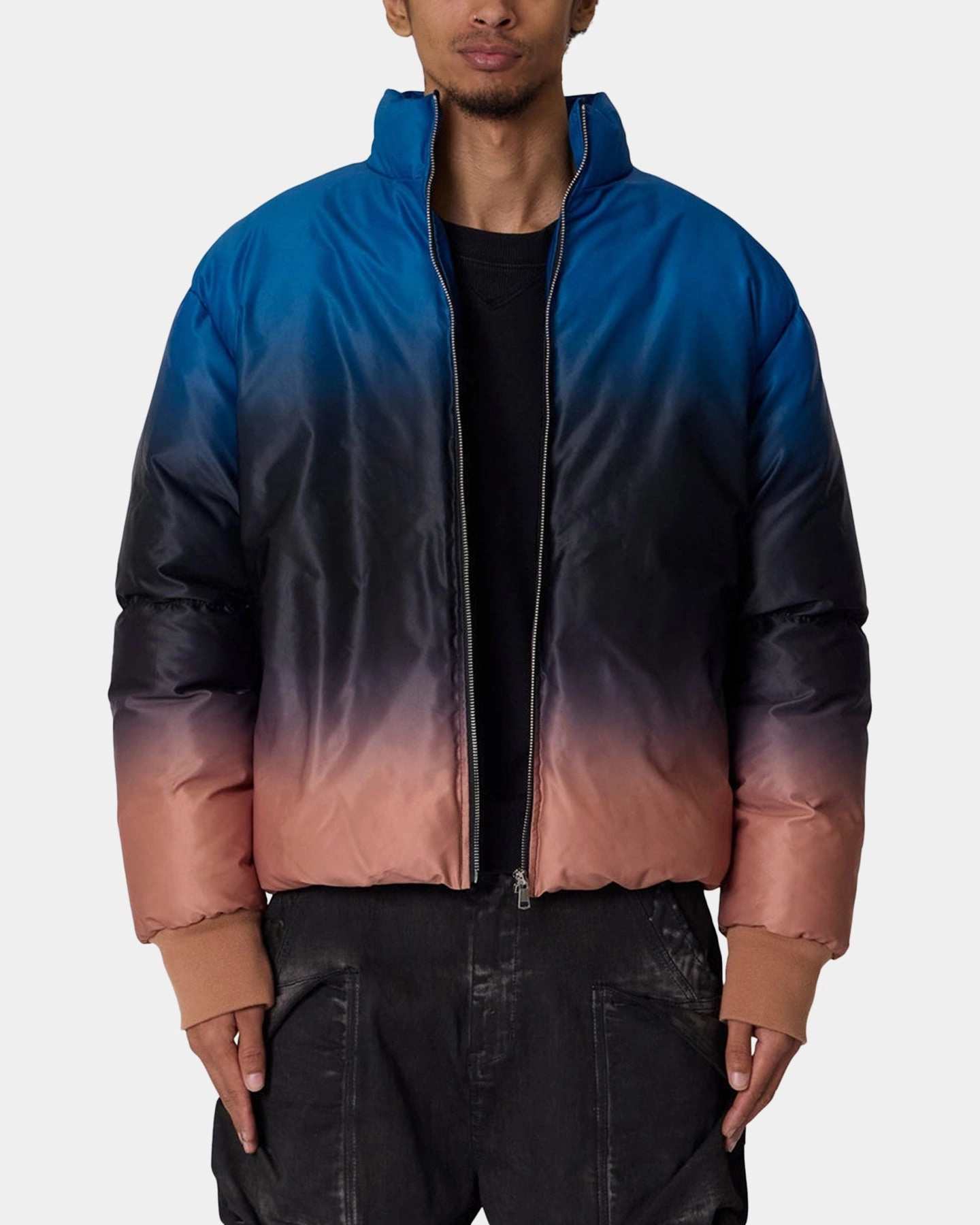 Non Restrictive Fit Generation MNML Jupiter Ombre Puffer Jacket Blue/Pink