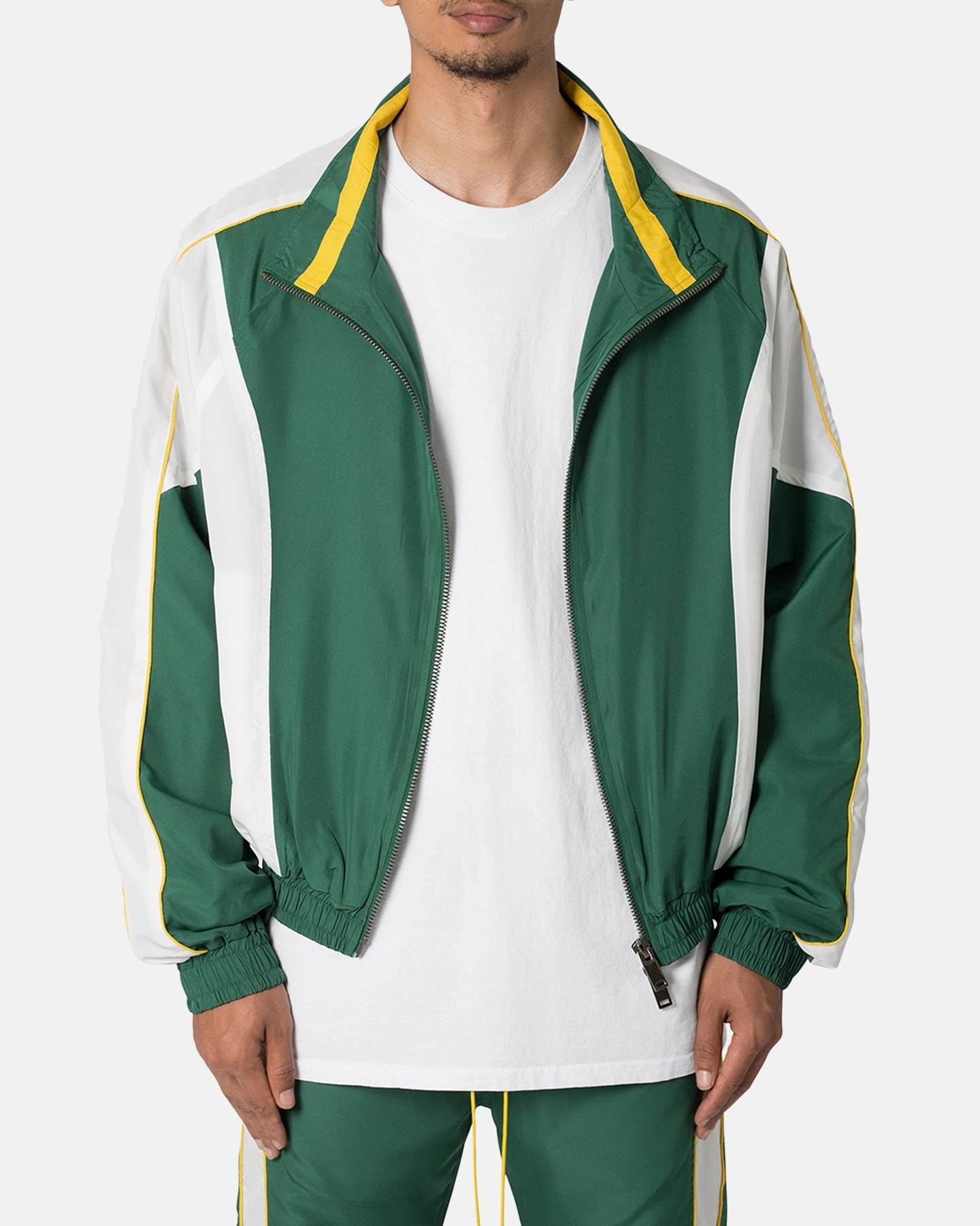 MNML Moto Racing Jacket Green/White Protective Outerwear everyday staple