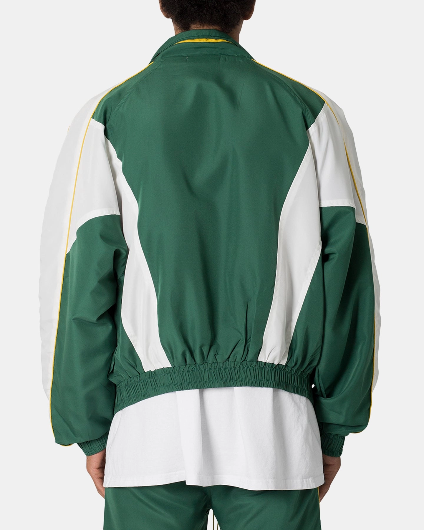 MNML Moto Racing Jacket Green/White Shawl Outerwear