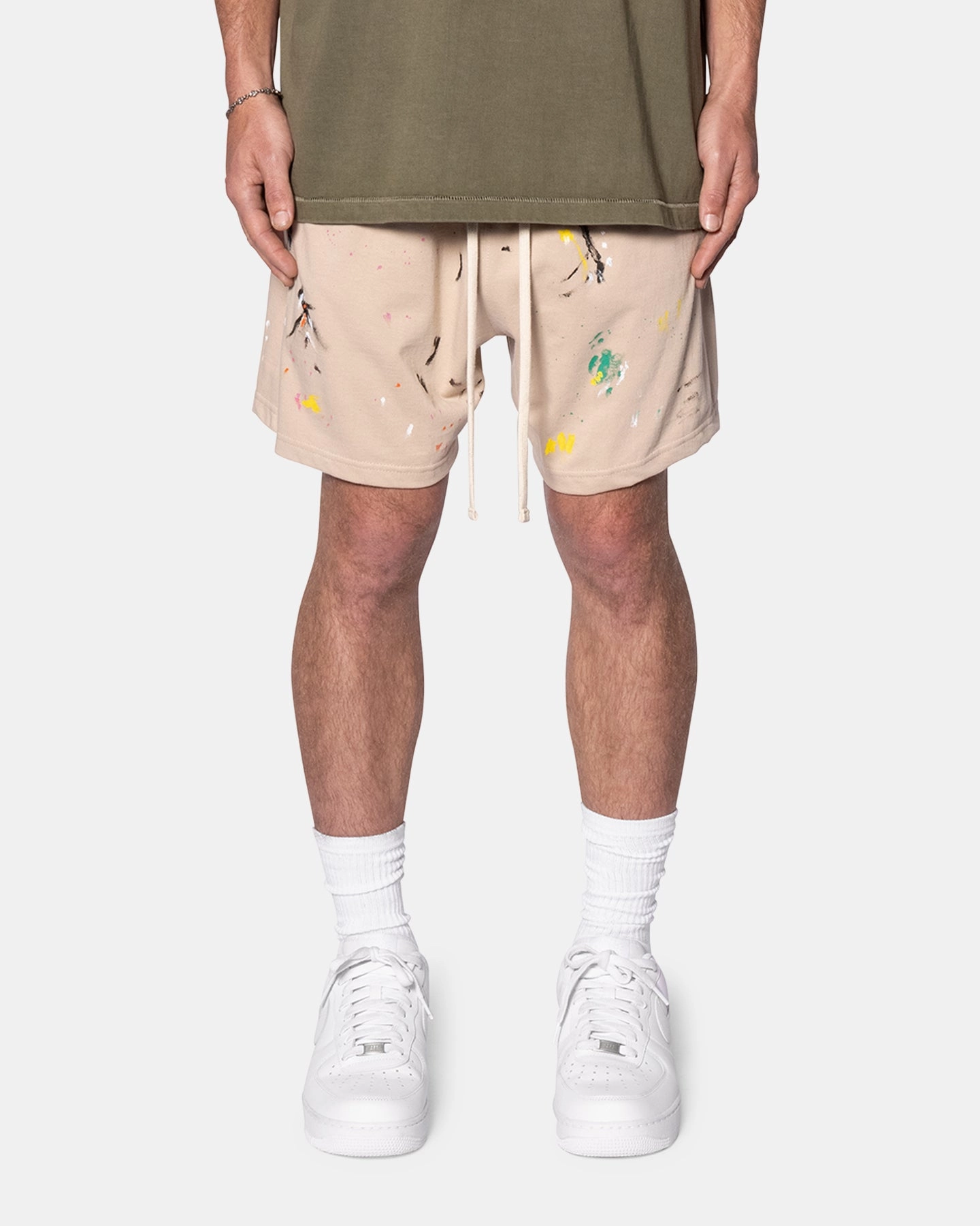 MNML Painter Shorts Off White Moisture Wicking Lining