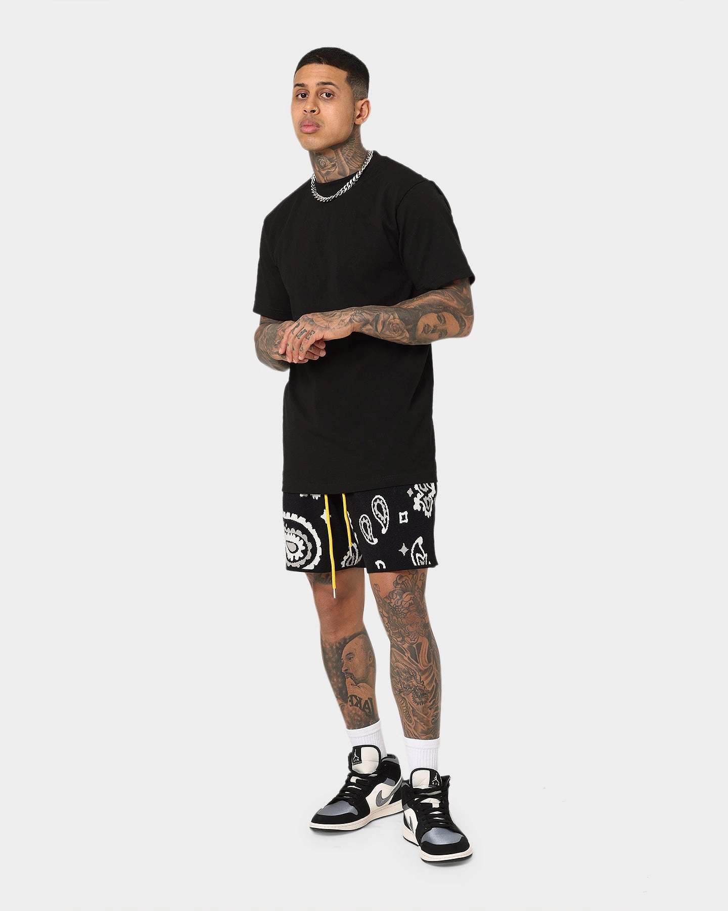 Clean Stretch MNML Paisley Knit Shorts Black