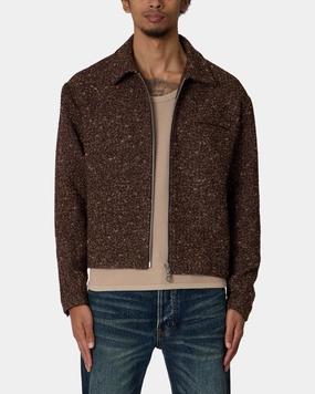 Lightweight Outerwear MNML Pea Pocket Wool Jacket Brown