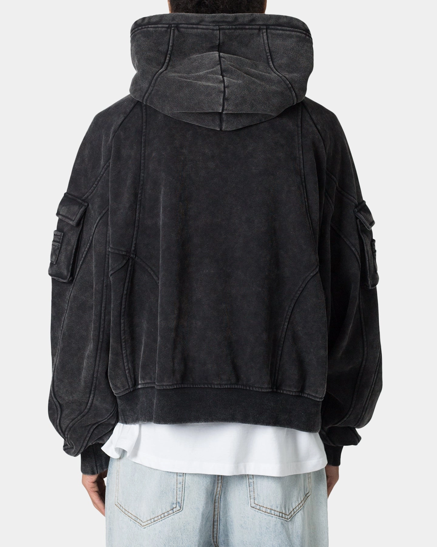 MNML Pocket Hoodie Charcoal Grey Minimal Form