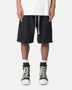 MNML Side Snap Nylon Shorts Black Layered Look