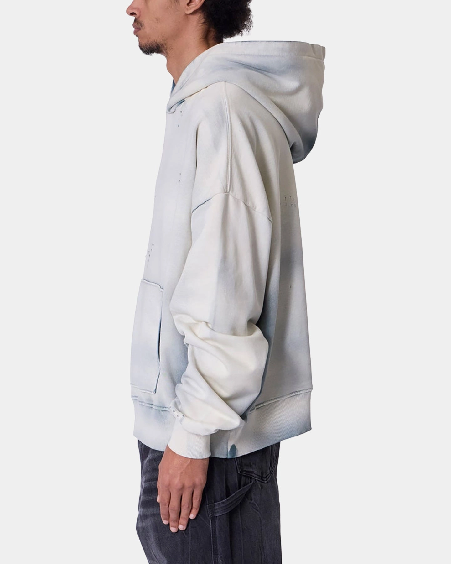 Selection Storm Shield MNML Sprayed Hoodie Blue