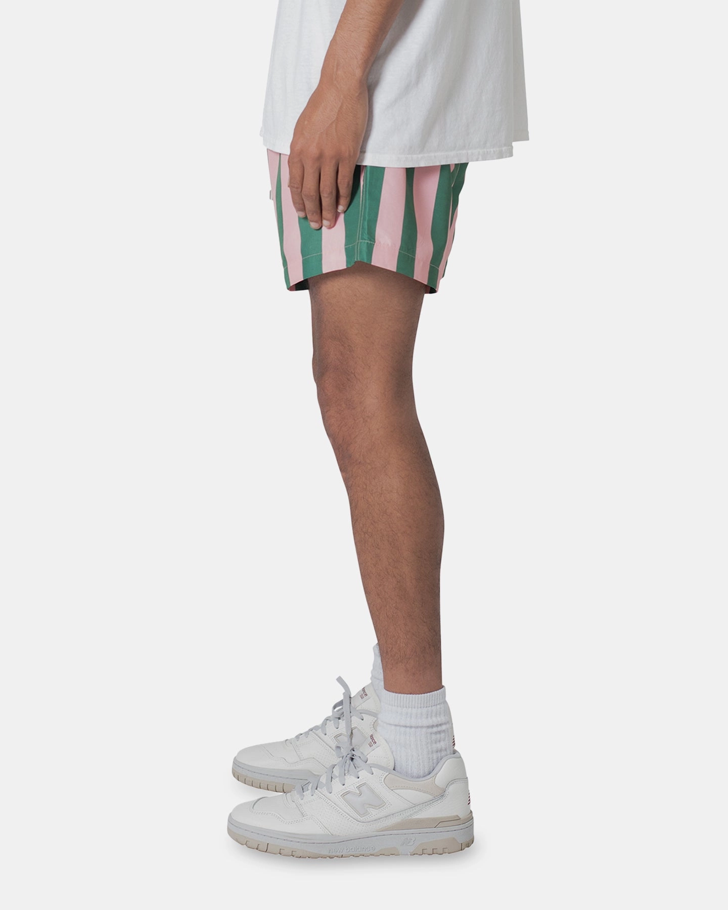 Chafe Free Edging plain shorts MNML St Tropez Swim Shorts Pink/Green