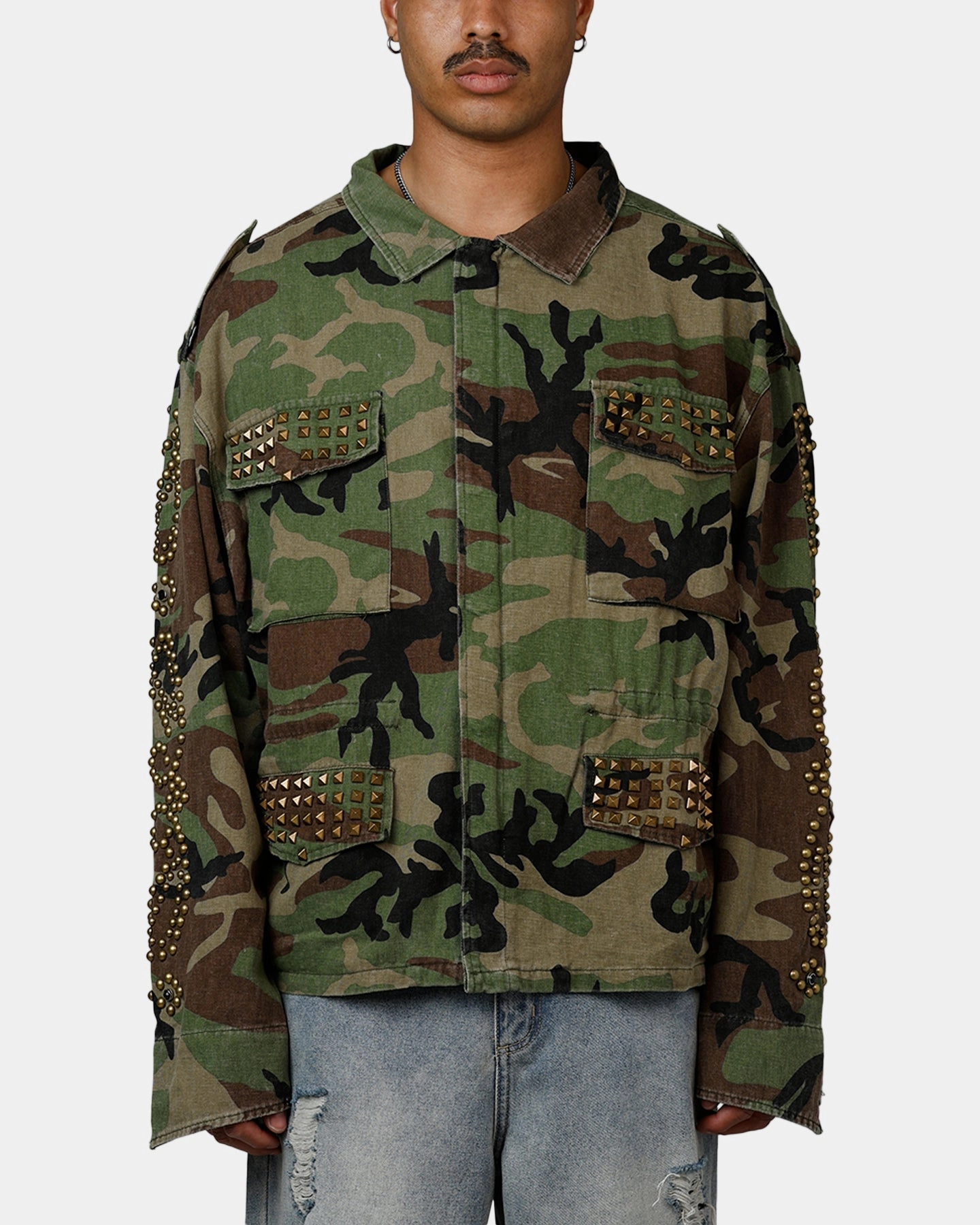MNML Studded Camo Jacket Camo Fashion Finish