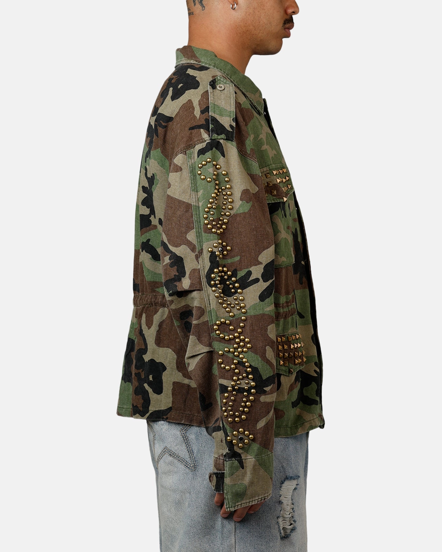 Dual Layer Ventilation MNML Studded Camo Jacket Camo