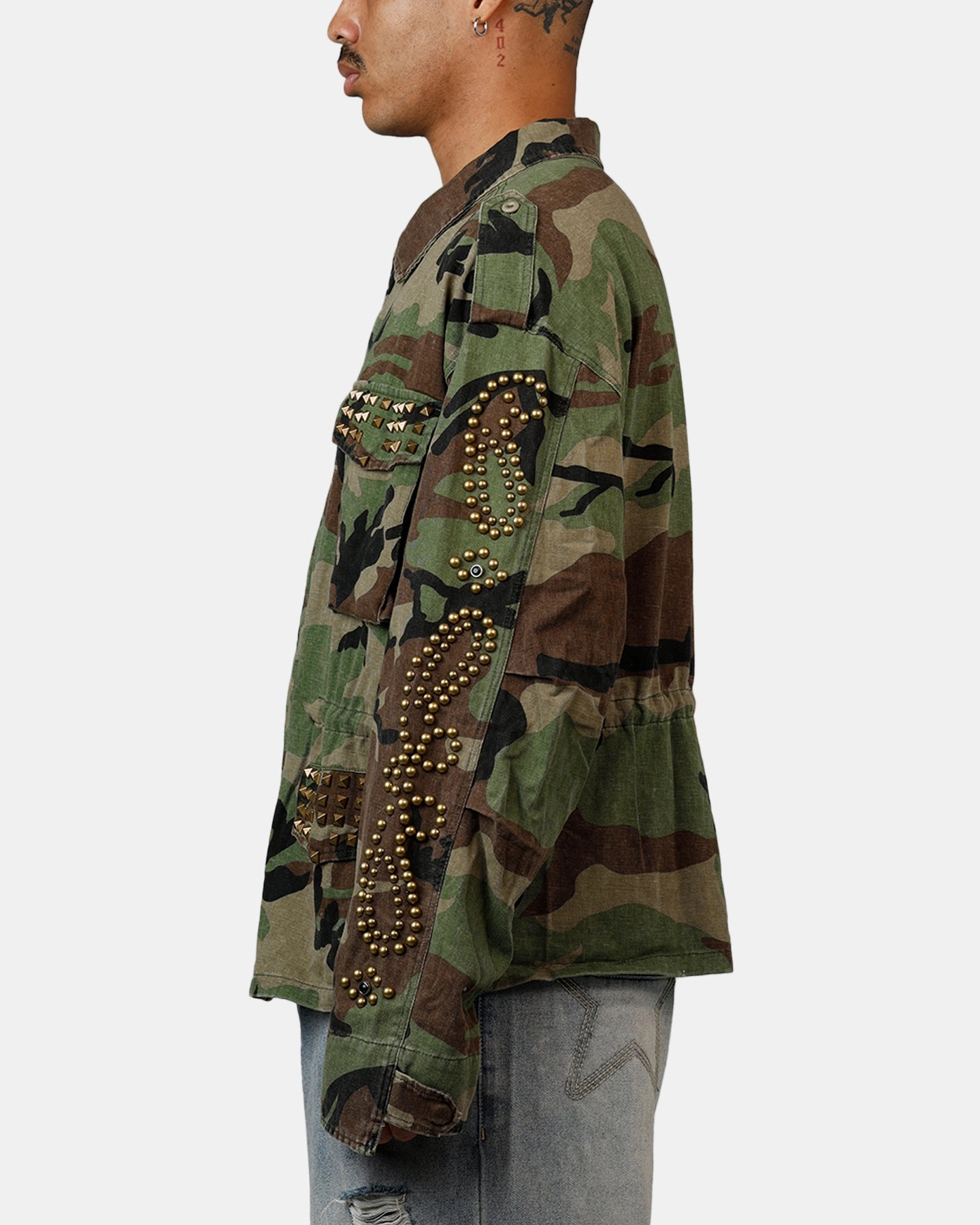 City Polyfill Layer Integration MNML Studded Camo Jacket Camo