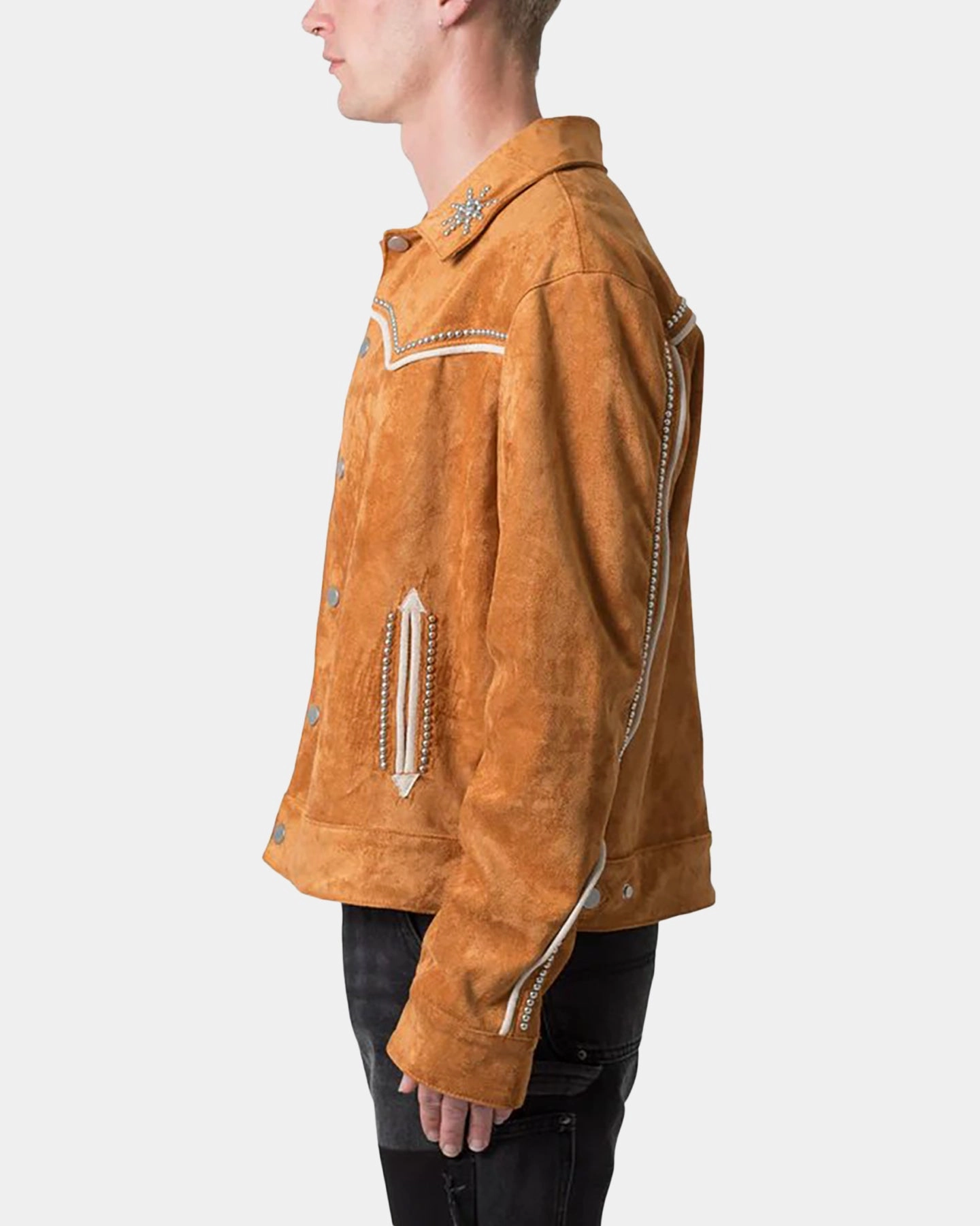 MNML Suede Collared Jacket Orange WeightDispersing Padding starlight