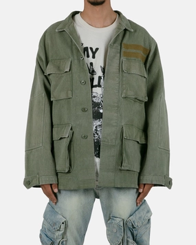 MNML Vintage Army Jacket Olive Convertible Design