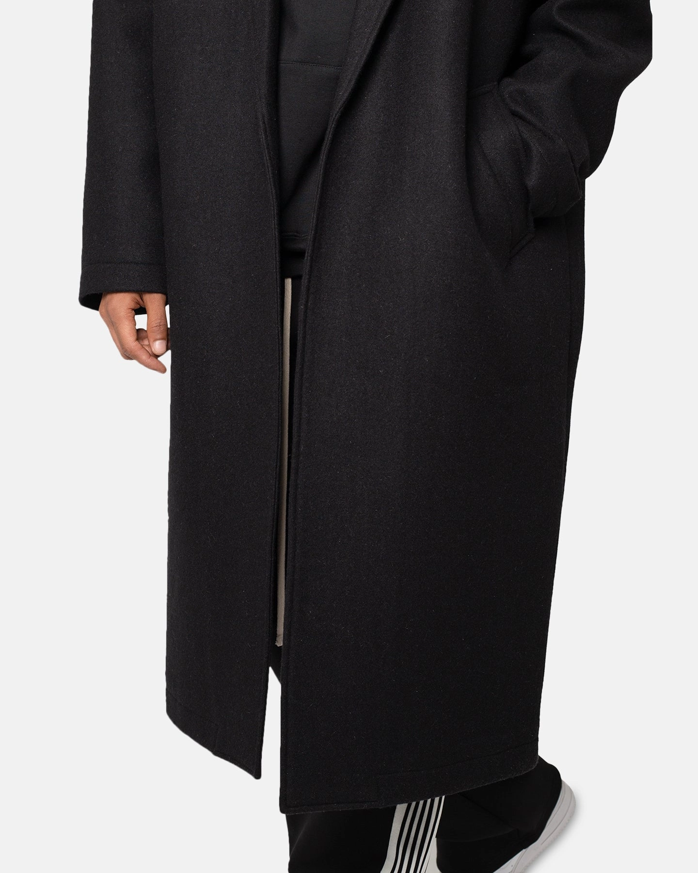 MNML Wool Coat Black Easy Comfort