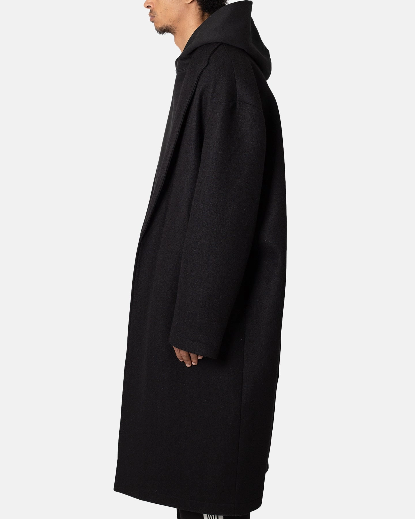 Layered Insulation MNML Wool Coat Black