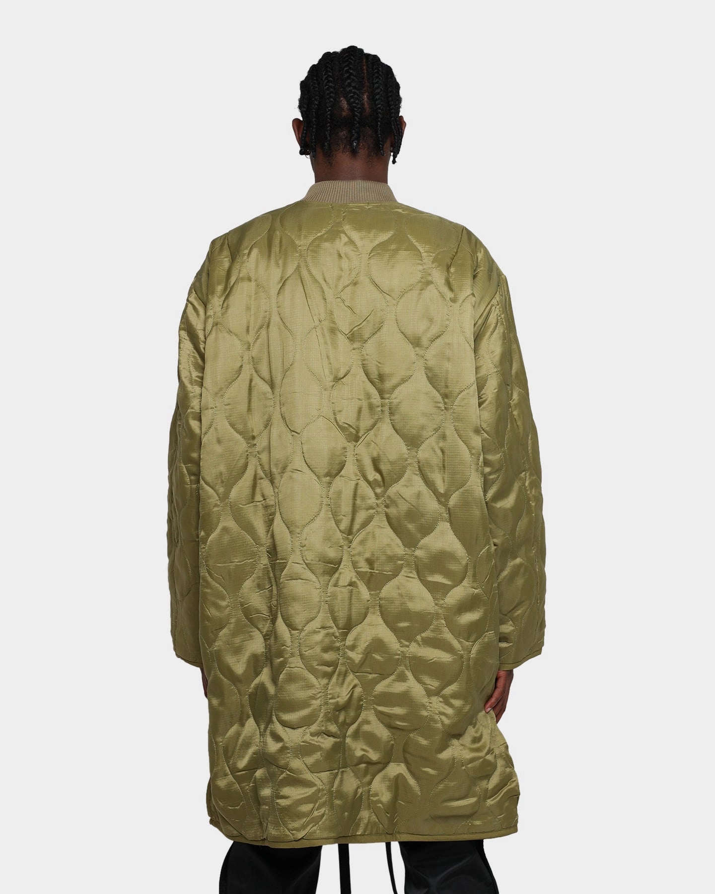UltraThinLayer MNML Zip Up Bomber Trench Jacket Olive