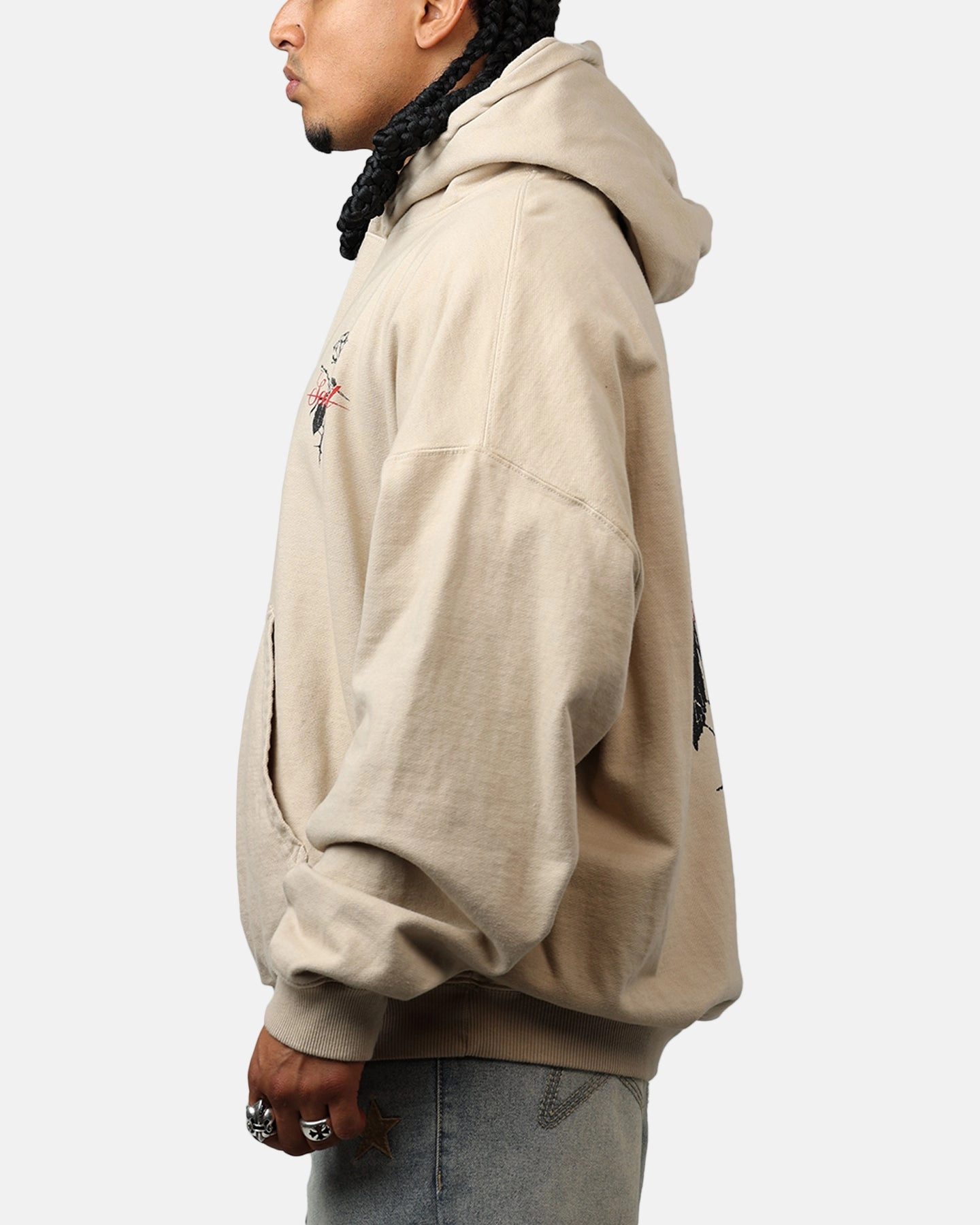 Bargain Give Saint Morta St Valentines Boxy Hoodie Stone