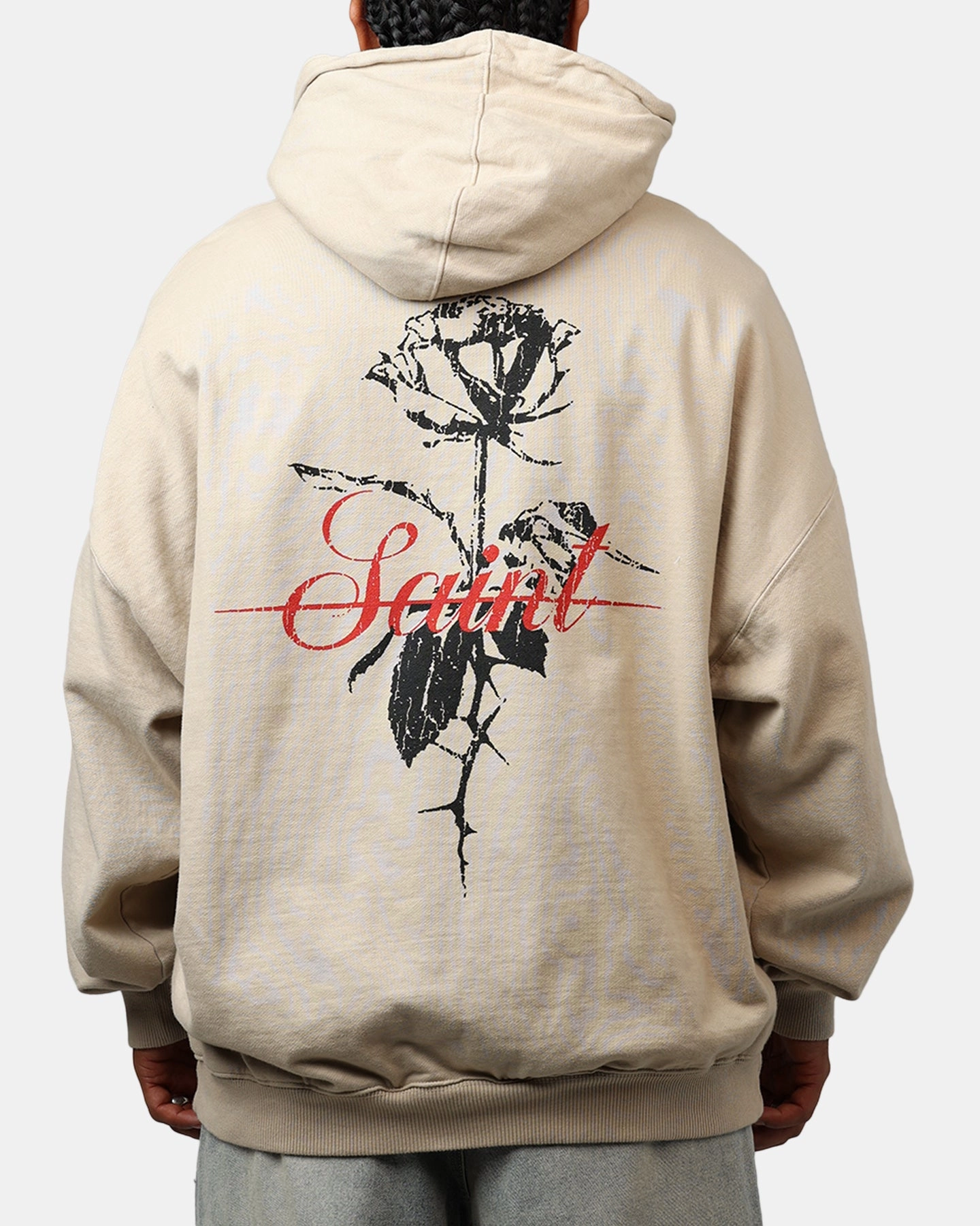 Saint Morta St Valentines Boxy Hoodie Stone Triumph