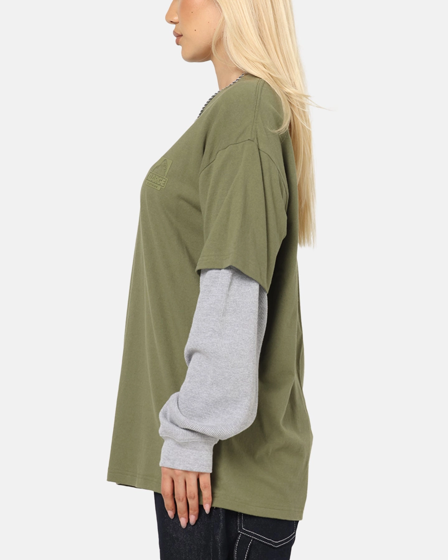 X-Large 91 Double Layer T-Shirt Pigment Olive Outdoor Leisure Look