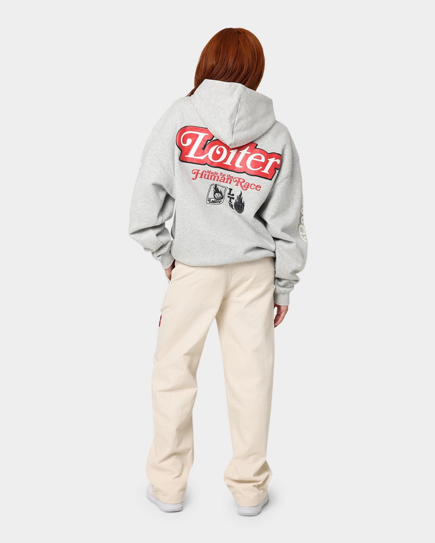 Non Bulky Design Invoice Loiter Carter Premium Hoodie Grey